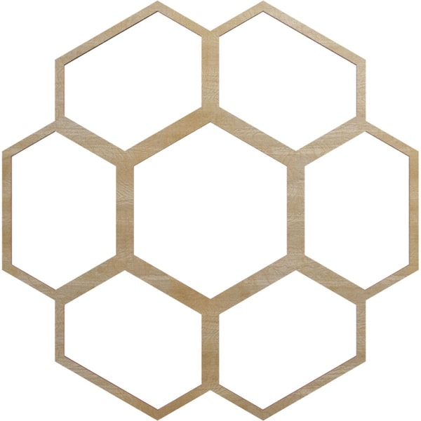 Ekena Millwork Florin Wood Fretwork Pierced Ceiling Medallion, Hickory, 22"OD x 9 3/8"ID x 1/4"T CMWP22X22X0250FOHI - main